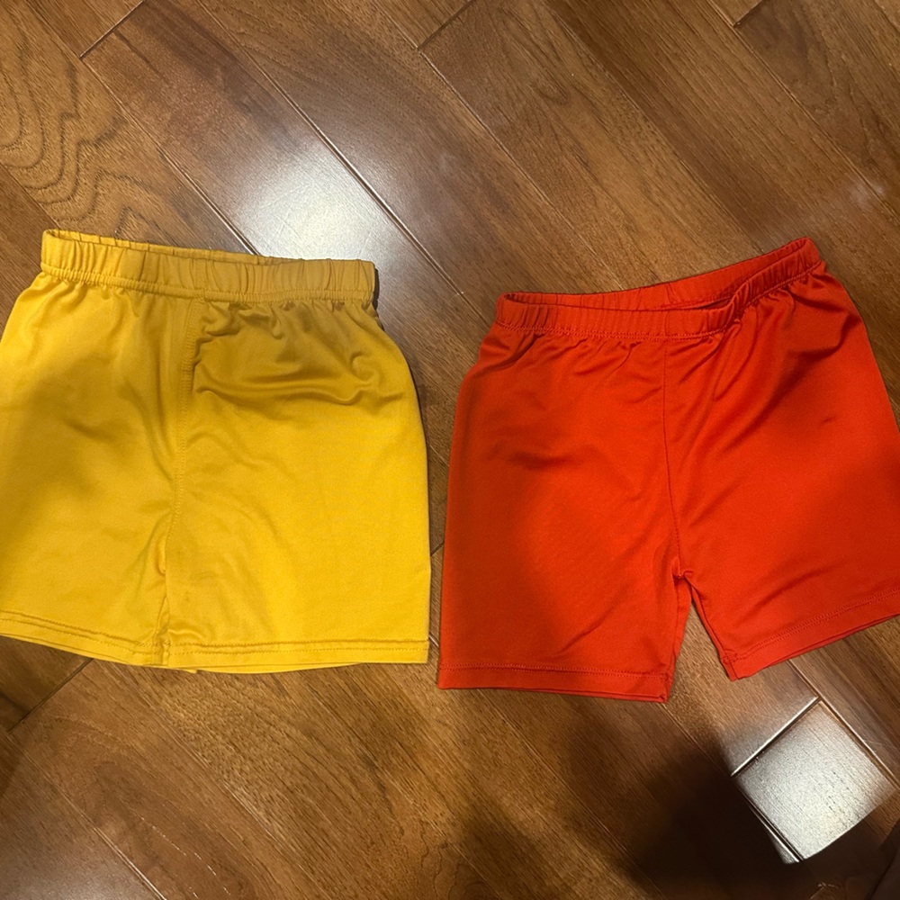 Bright Yellow and Red Kids Shorts